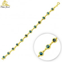 Gümüş Nazar Boncuklu  Bilezik/Bileklik     